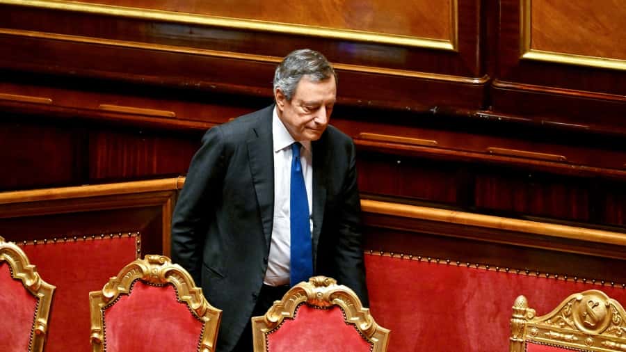 Mario Draghi quedó al borde la renuncia.
