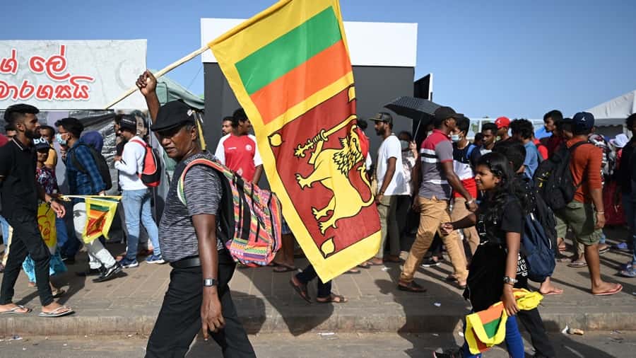 Manifestantes tomaron las oficinas del nuevo presidente de Sri Lanka