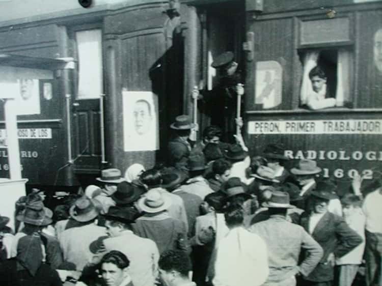 Imagen del tren utilizado por Juan Domingo Perón y Eva Perón