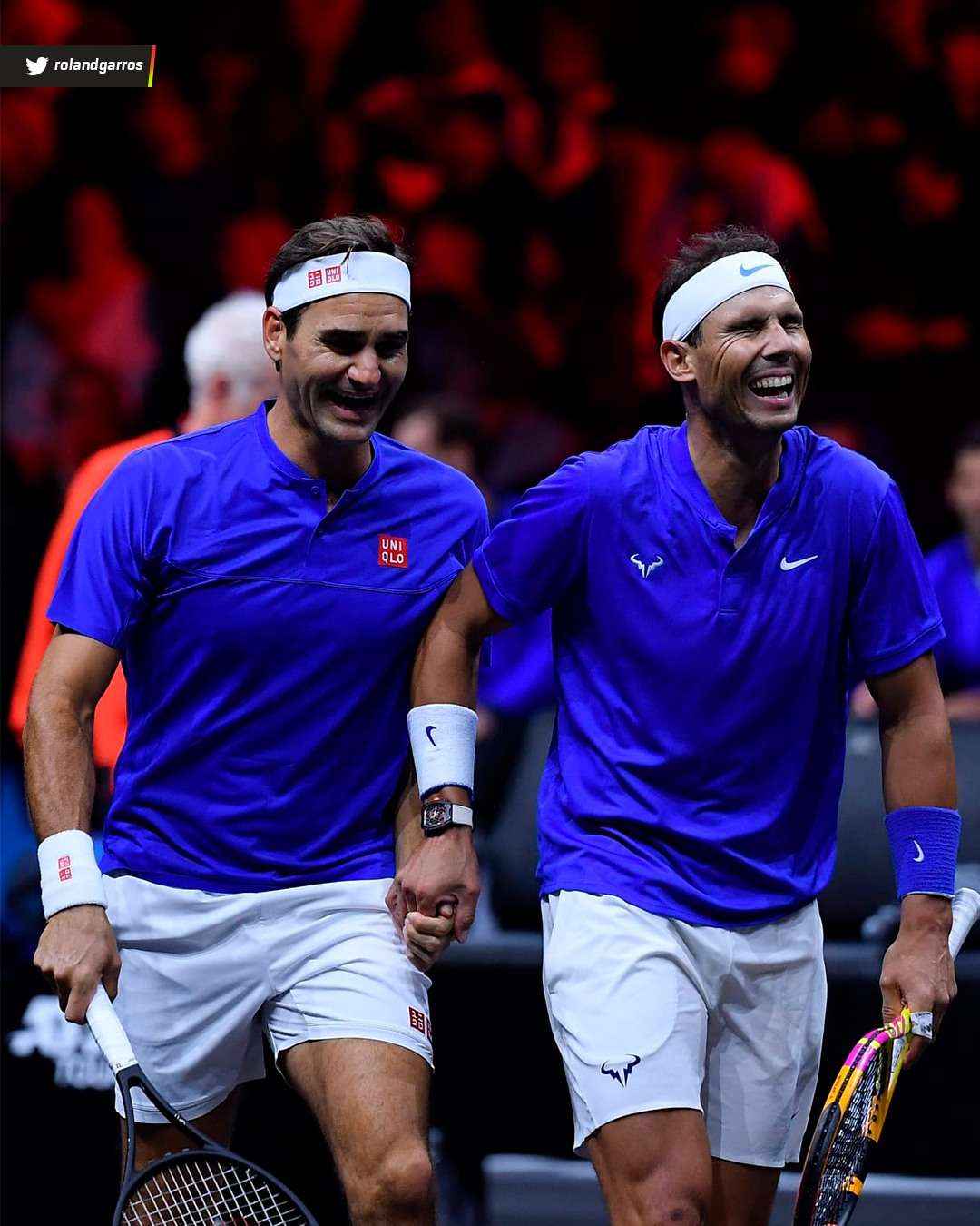 Federer y Nadal se divirtieron en Londres.
