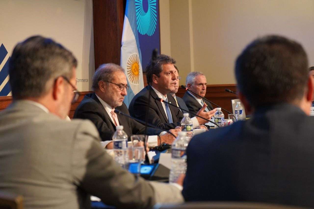 El ministro Sergio Massa se reunió con empresarios de Estados Unidos.