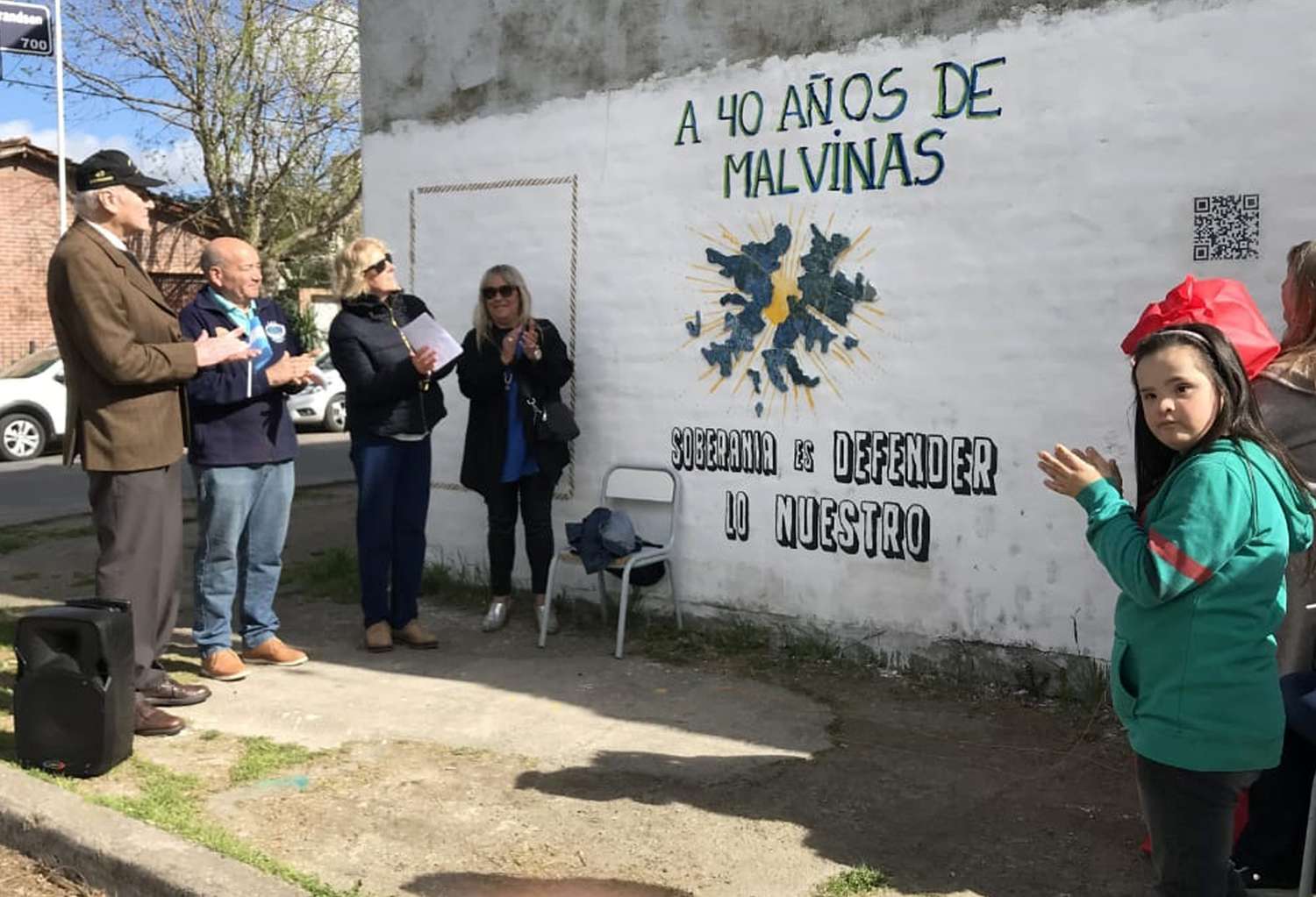 Inauguraron un mural en homenaje a veteranos de Malvinas realizado por estudiantes de ATAD
