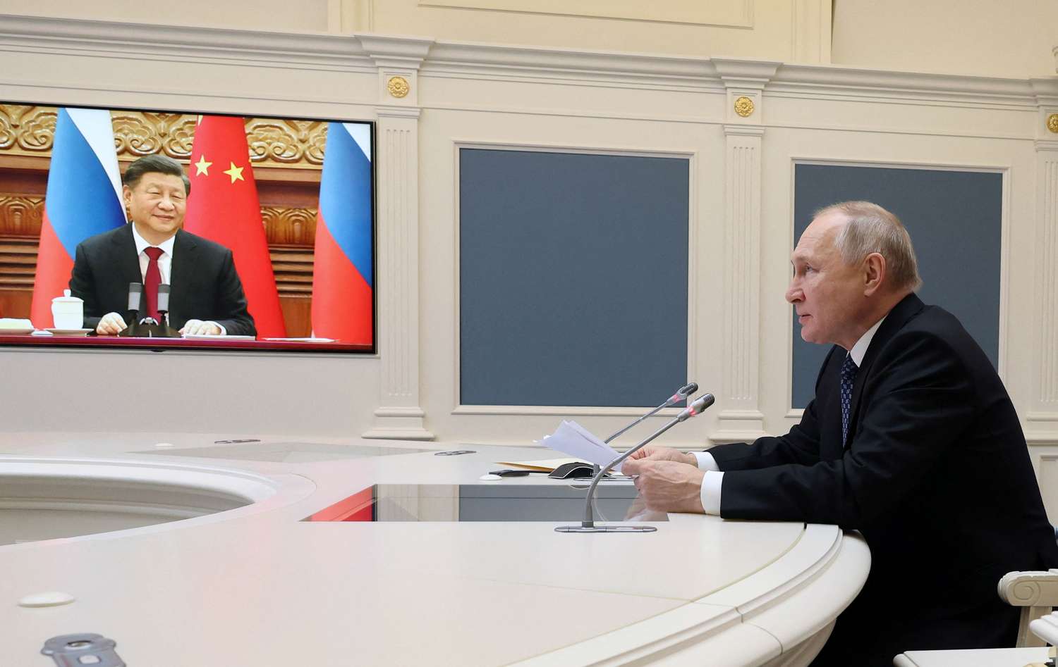 Xi Jinping y Vladimir Putin mantuvieron una videoconferencia.