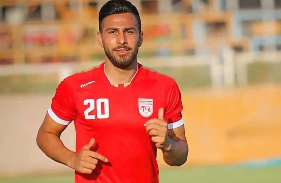 Amir Nasr-Azadani, el futbolista condenado el mes pasado.