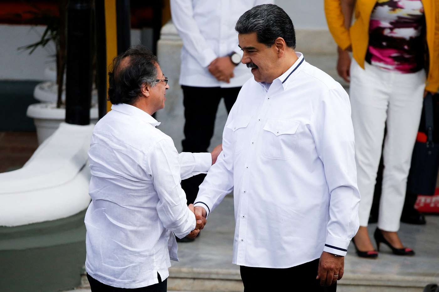 Gustavo Pedro y Nicolás Maduro.