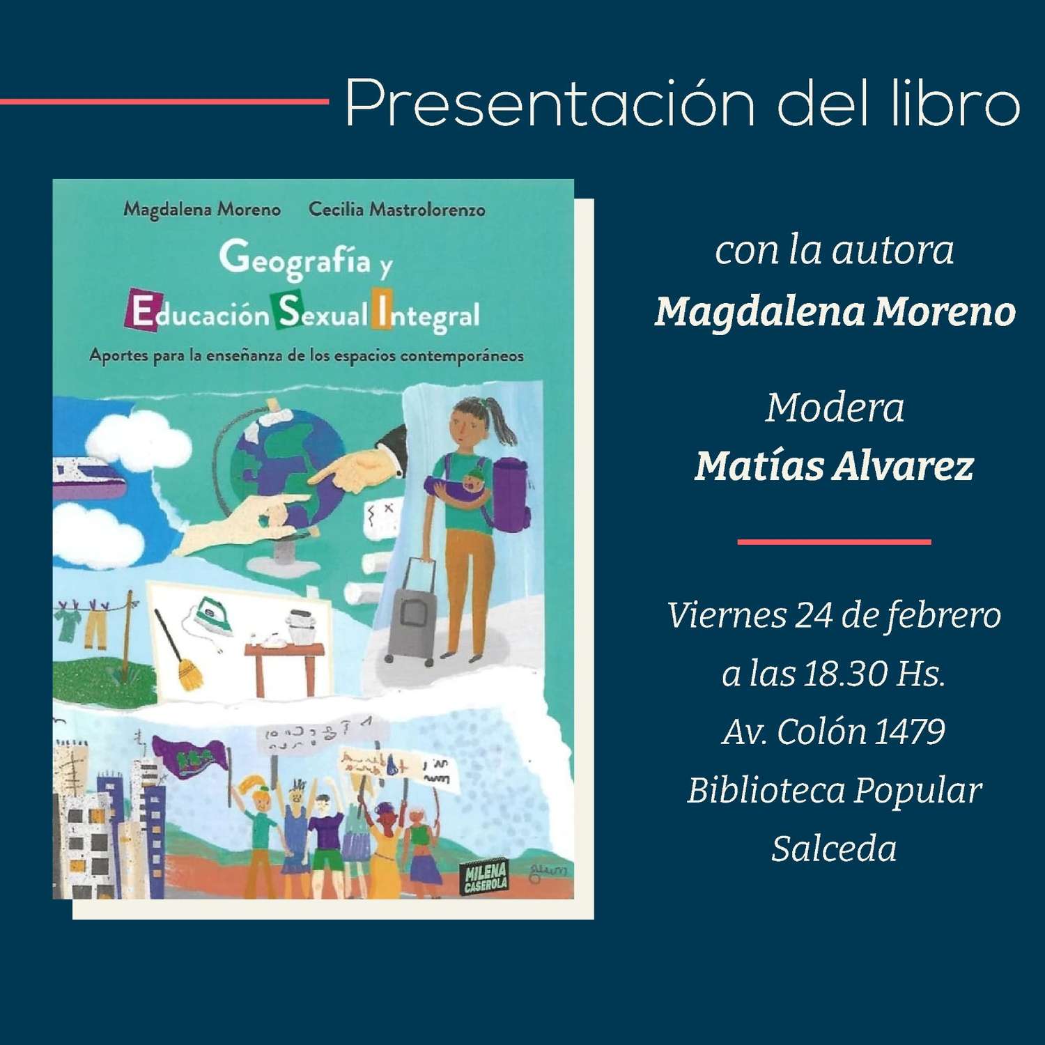 Presentan el libro “Geografía y Educación Sexual Integral" en la Biblioteca Salceda