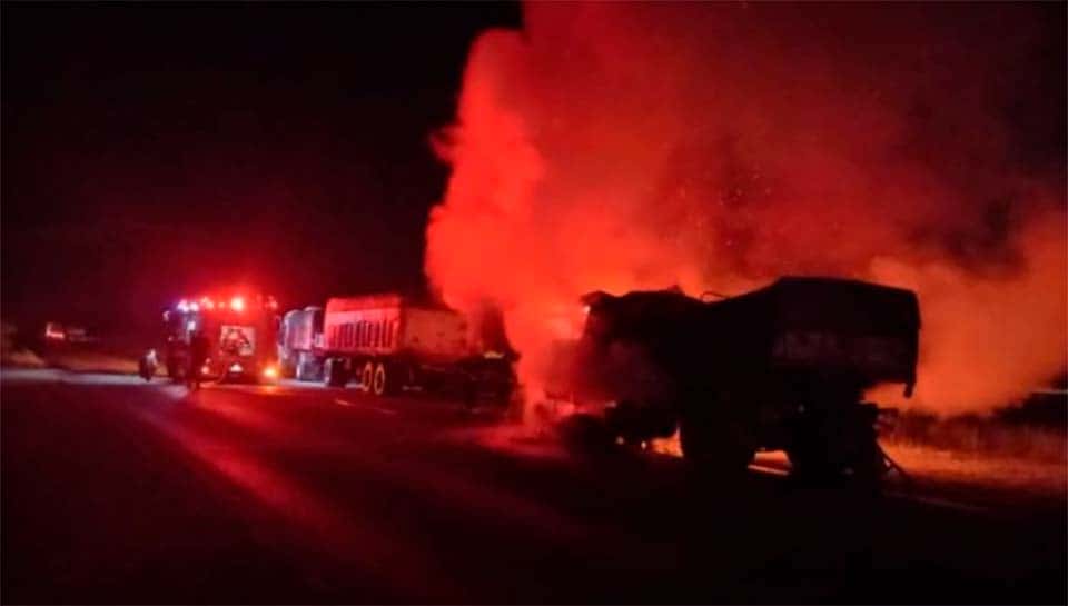 Falleció calcinado un camionero tandilense en un accidente en la Ruta 9
