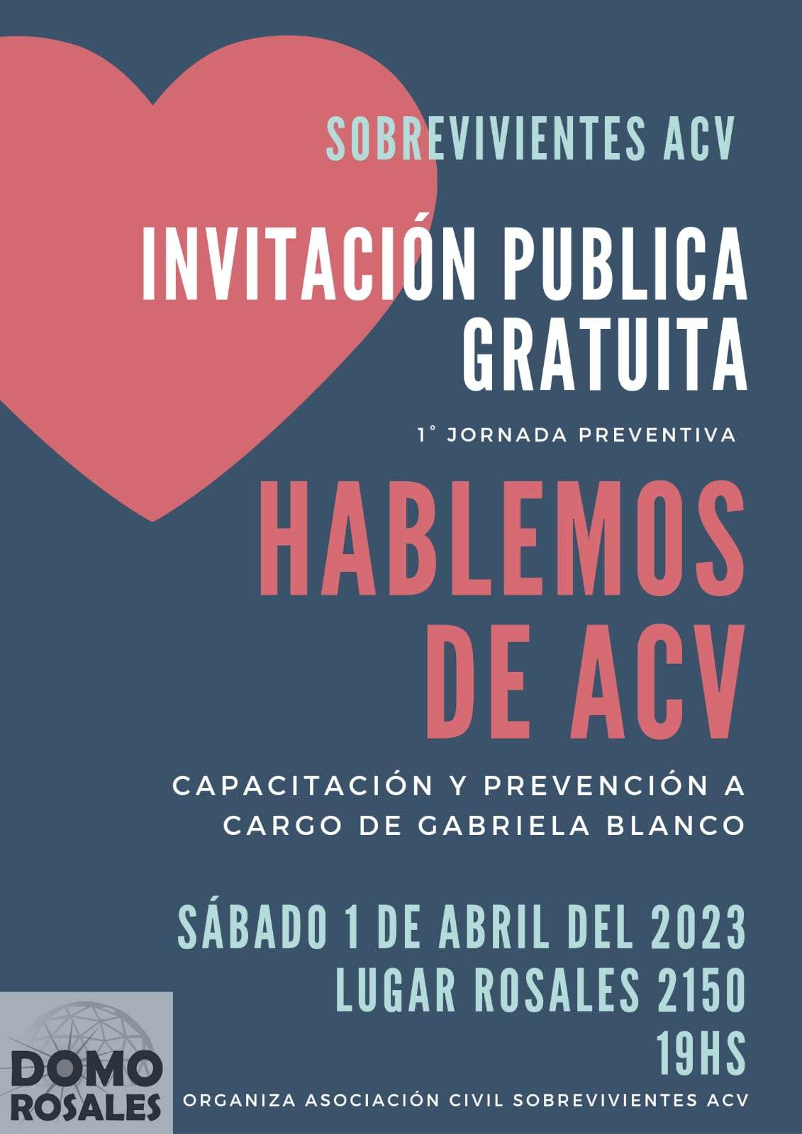 Invitan a una charla gratuita sobre prevención de ACV