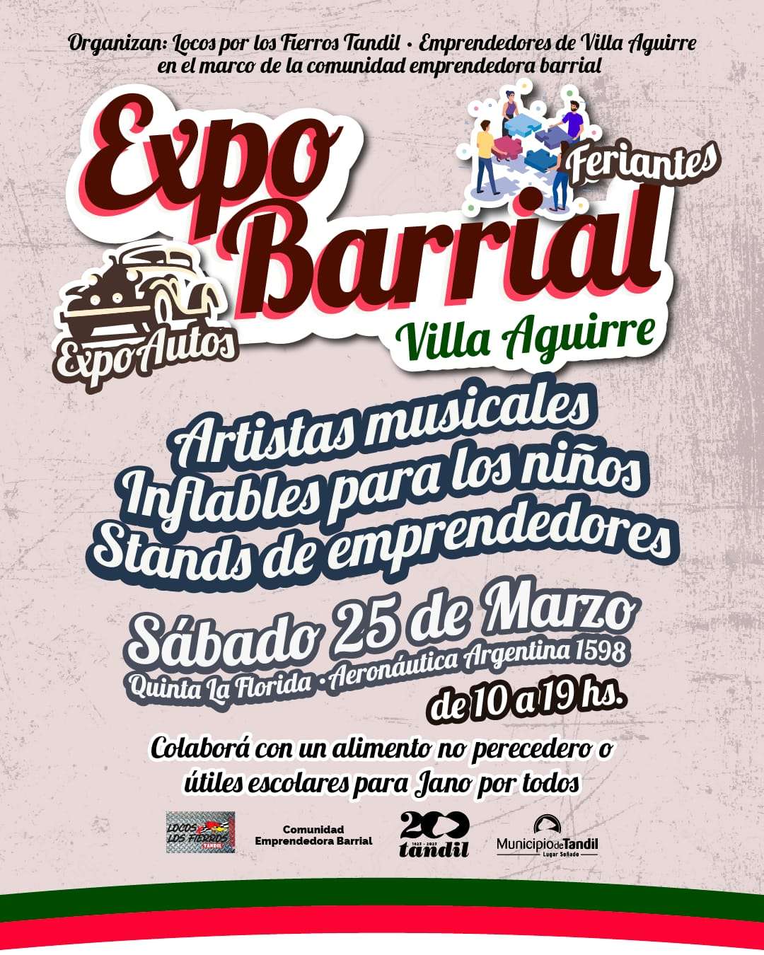 El sábado se realizará la "Expo Barrial Villa Aguirre"