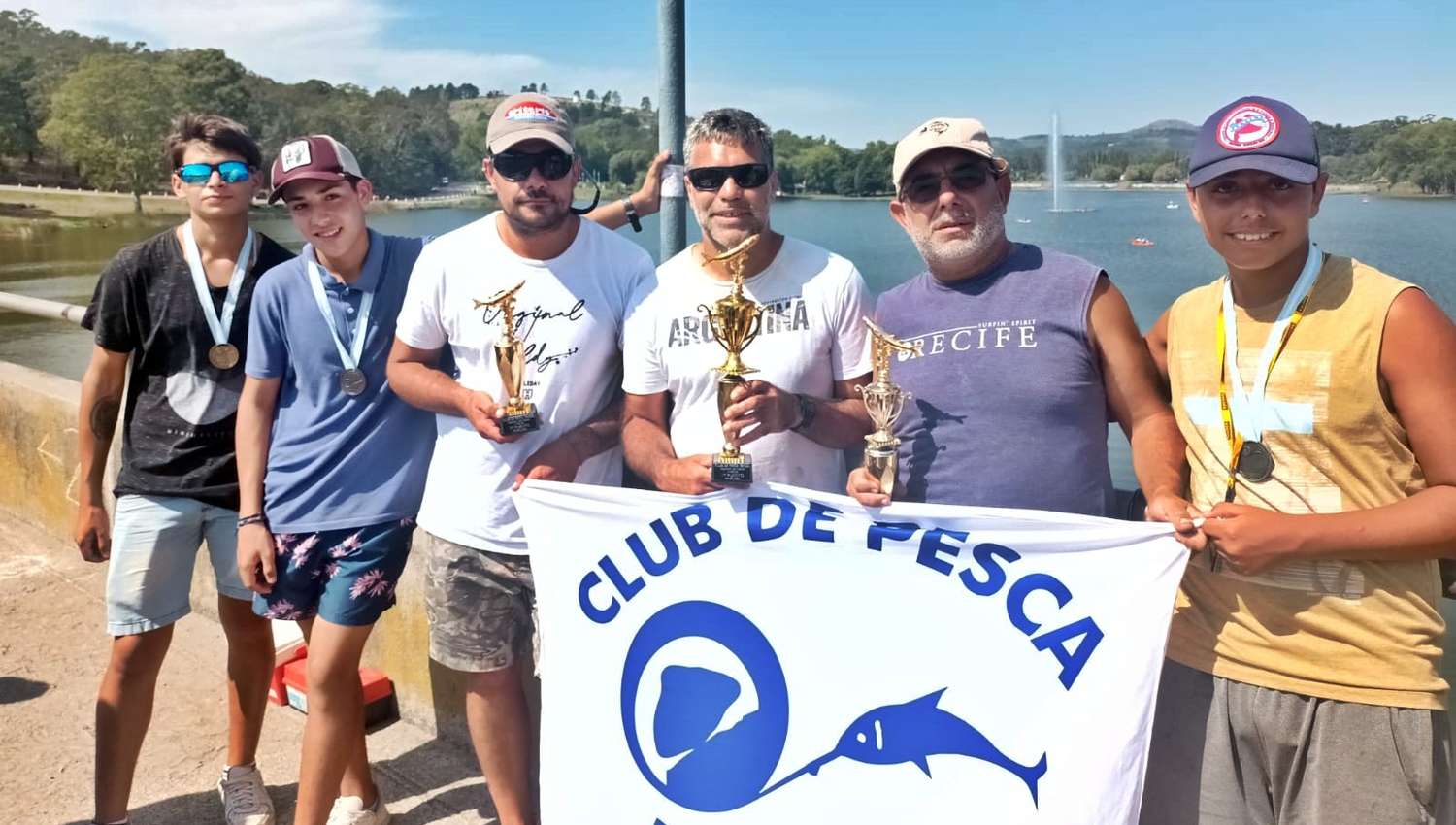 Los podios del Club de Pesca.