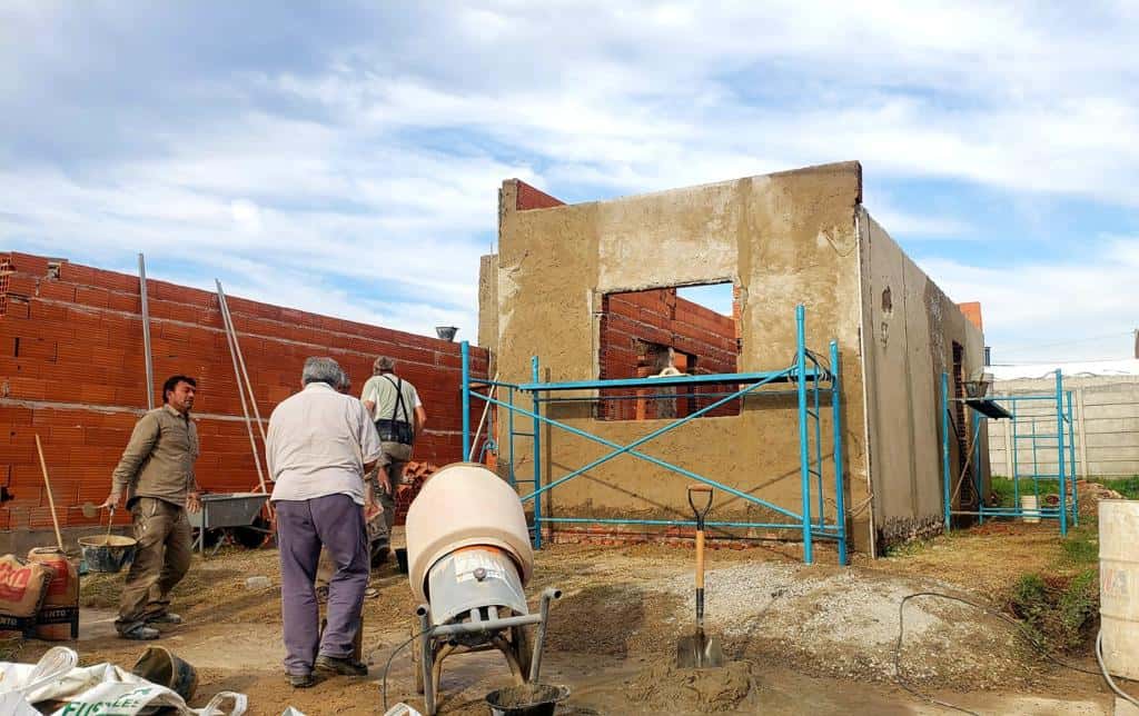Avanzan las obras del plan de viviendas con autoconstrucción asistida en La Movediza