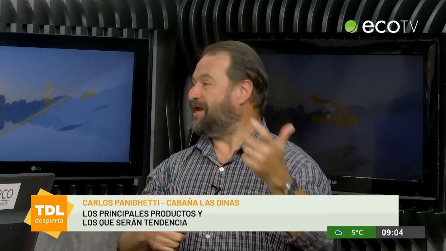 Desayuno Carlos Panighetti en Tandil Despierta por la 104 1 Tandil FM y ECO TV