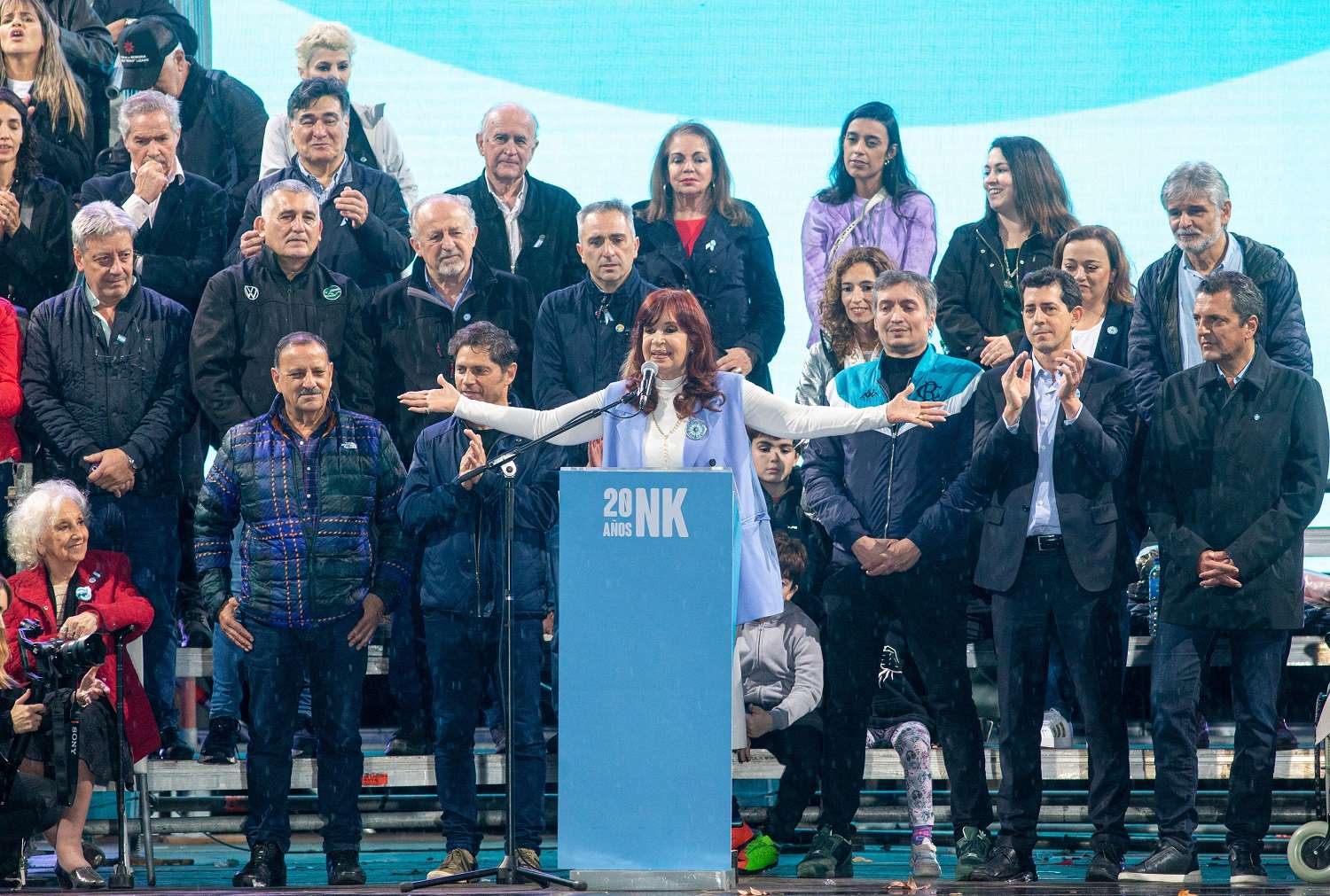 Cristina Kirchner fue la única oradora en el acto.