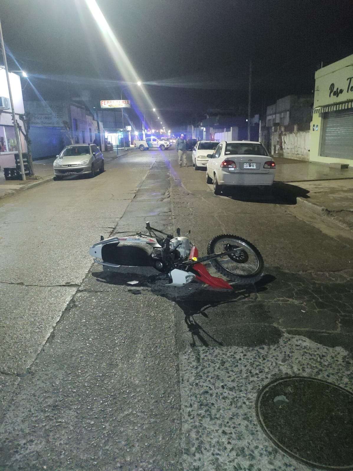 Una mujer resultó herida tras ser atropellada por una moto