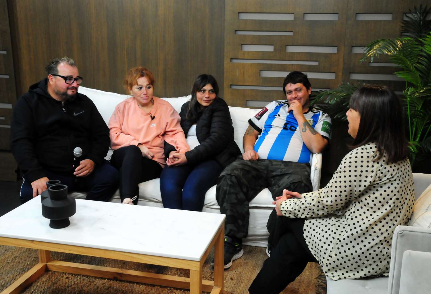 Nelson, Marina, Natalia y Alex, en el estudio de Eco TV.