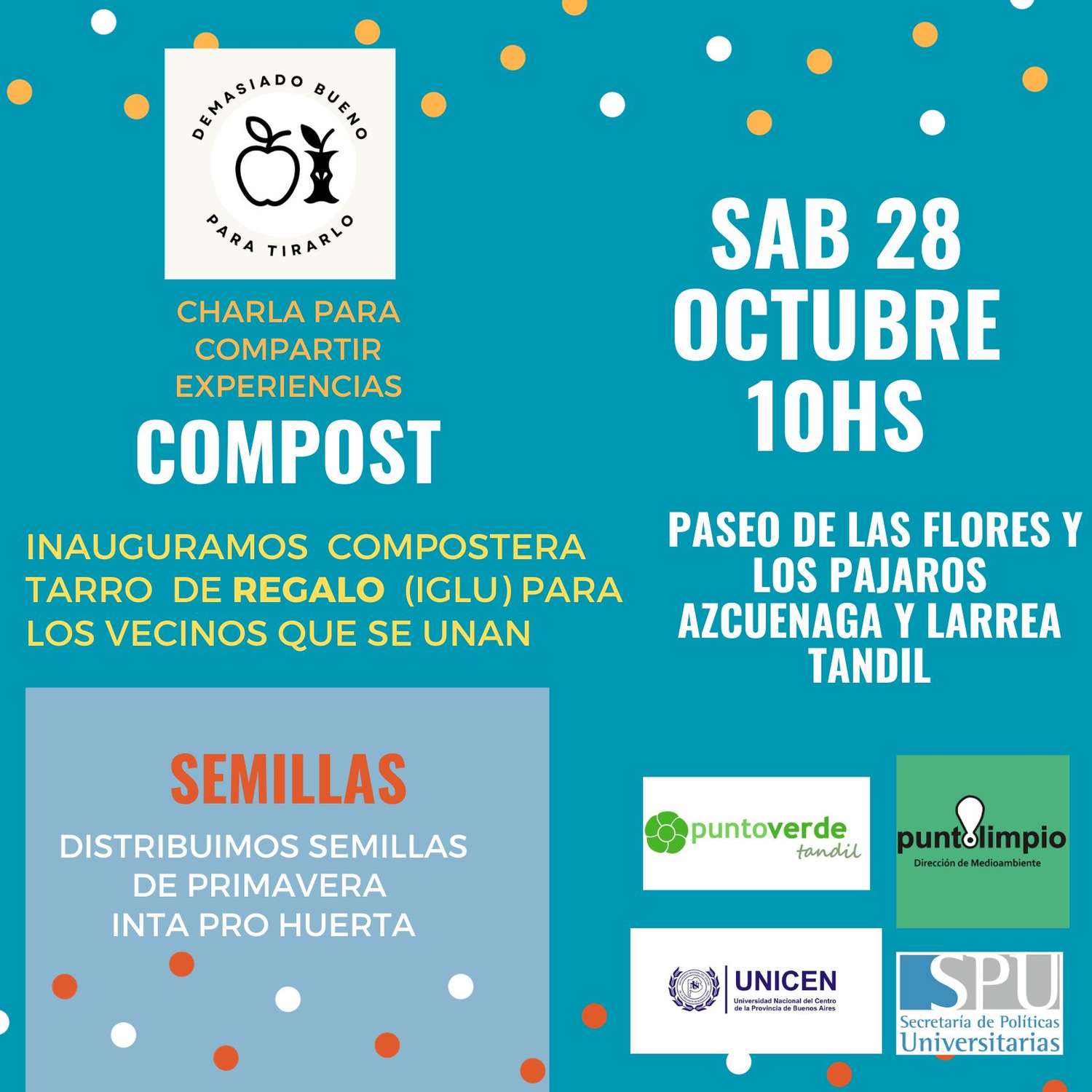 El evento será el sábado 28, en Azcuénaga y Larrea.