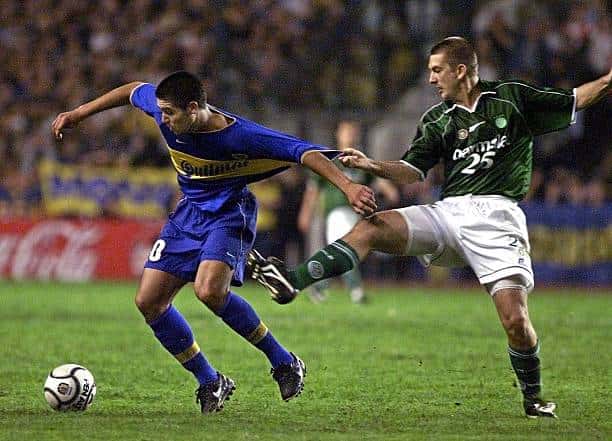 Riquelme brilló en las finales de 2001 ante Palmeiras.