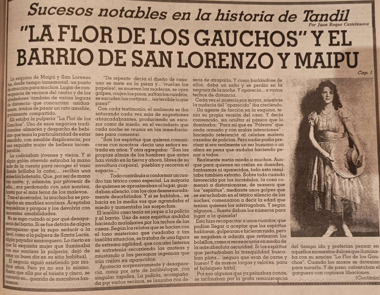 "La Flor de los Gauchos" y el barrio de San Lorenzo y Maipú - Cap. 1.