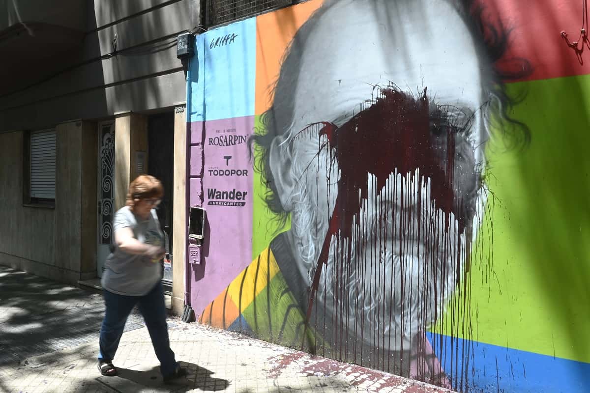 Vandalizaron un mural del "Negro" Fontanarrosa en Rosario