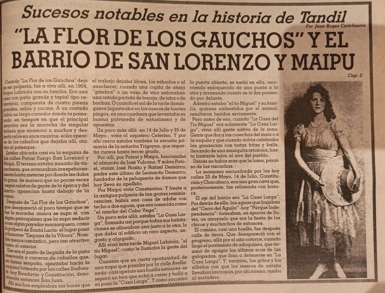 "La flor de los gauchos" y el barrio de San Lorenzo y Maipú - Cap. 2.