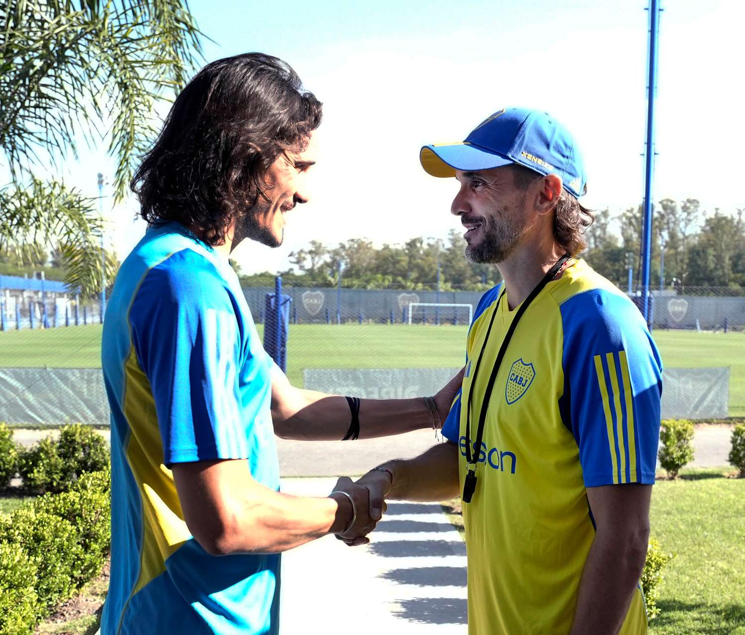 Cavani y Martínez, juntos en Boca.