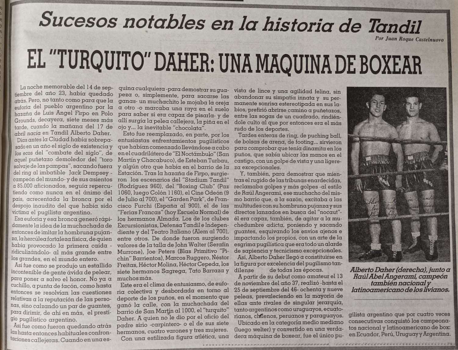 El "Turquito" Daher: una máquina de boxear