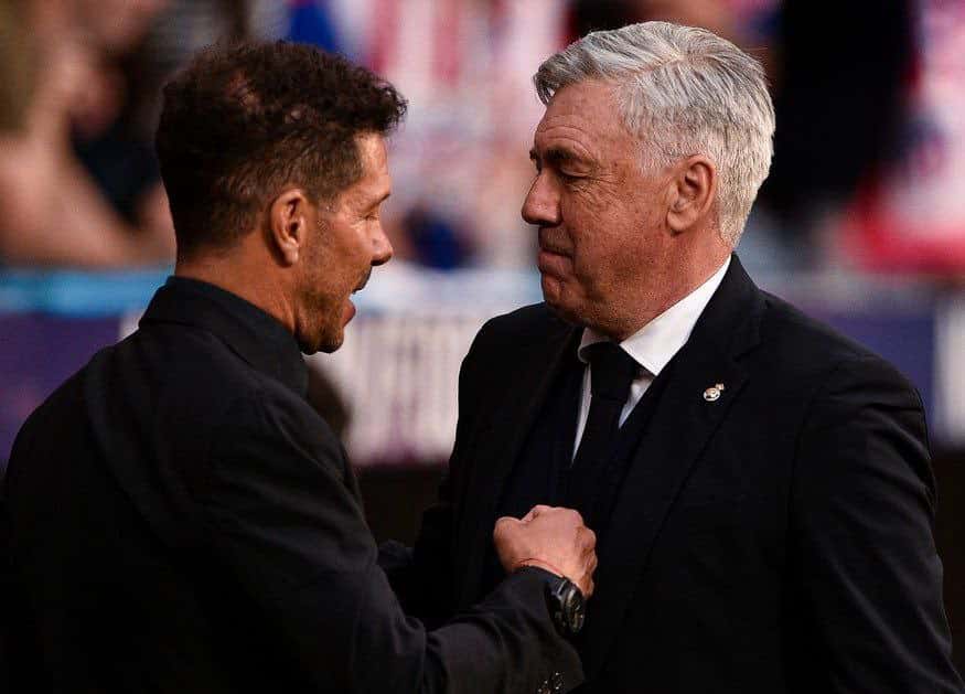 Diego Simeone y Carlo Ancelotti estarán nuevamente cara a cara.