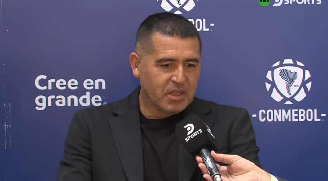 Riquelme fue entrevistado en la previa del sorteo.