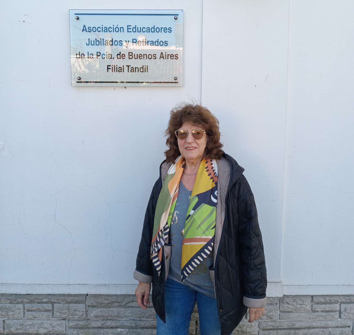 Adriana Goñi, presidente de la filial Tandil de la Asociación de educadores jubilados y retirados.
