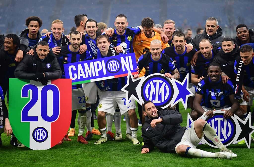 Los festejos de Inter por la conquista del Scudetto.