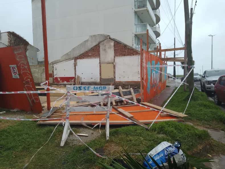 El temporal generó destrozos en varias zonas de Mar del Plata