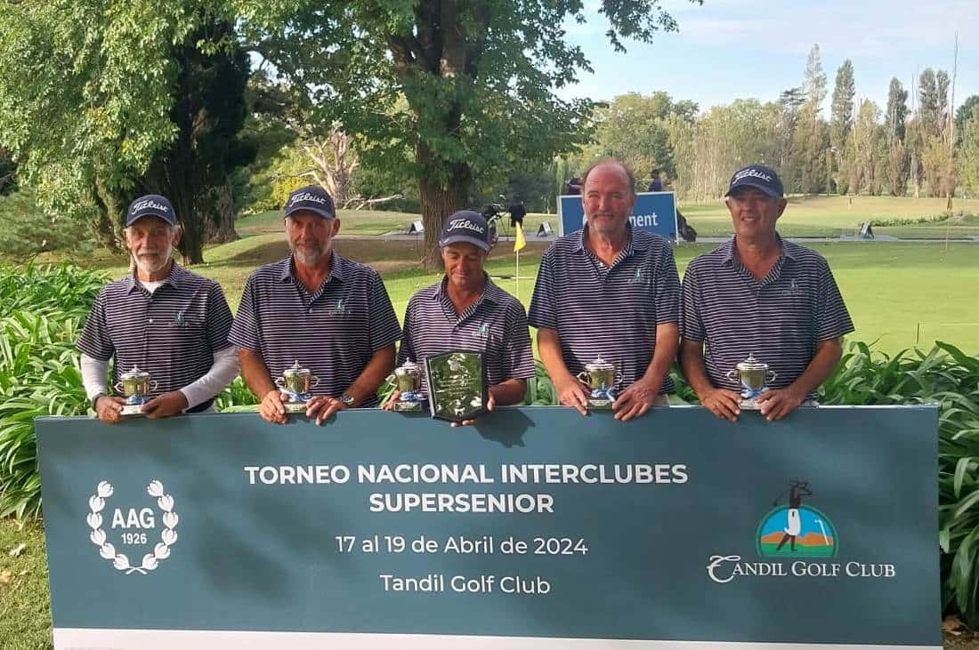 El equipo del Tandil Golf Club que se impuso en Intermedia.