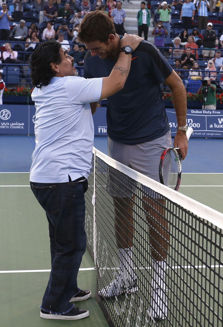 Maradona y Del Potro.