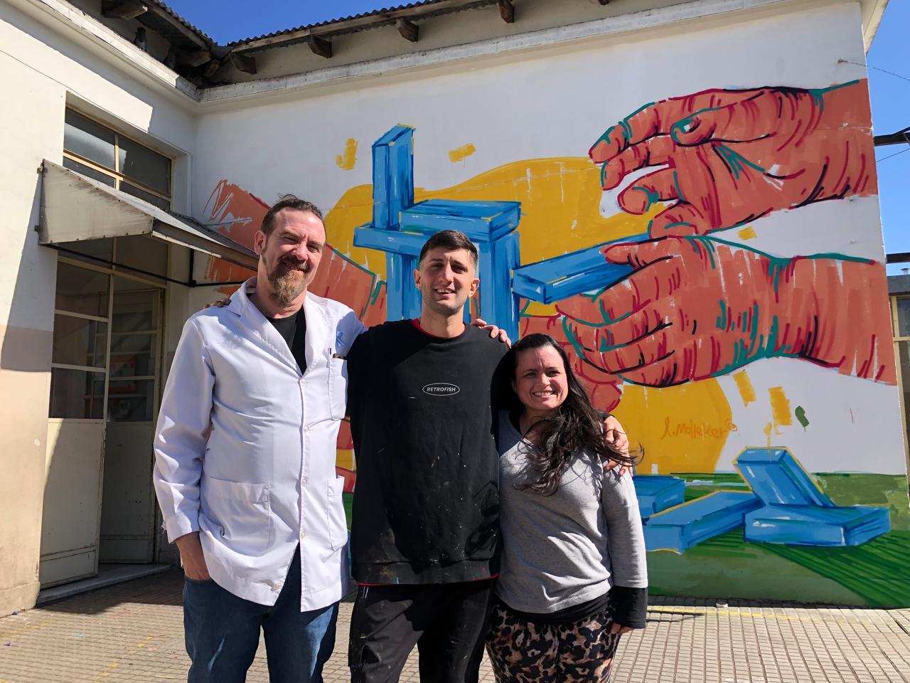 Empezó la Semana de las Artes: la Escuela 11 ya luce el mural hecho por Lucas Molleker y alumnos