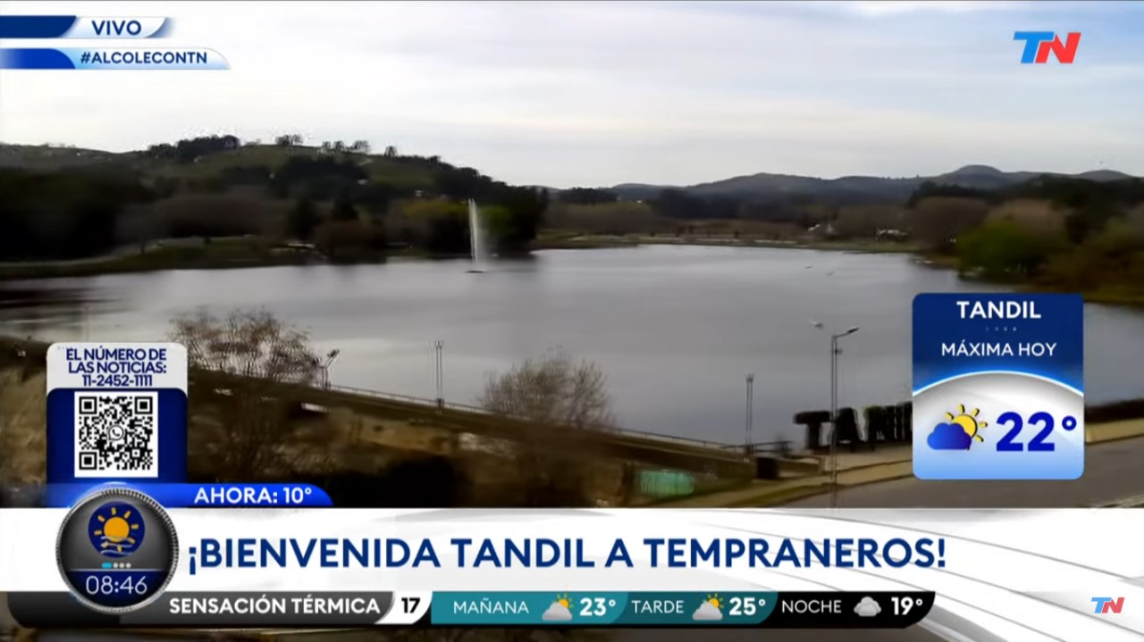 Para promocionar el "Destino Tandil", la ciudad se sumó con salidas diarias en vivo en TN Noticias