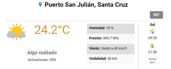 Un verano atípico: Puerto San Julián con más calor que Tandil