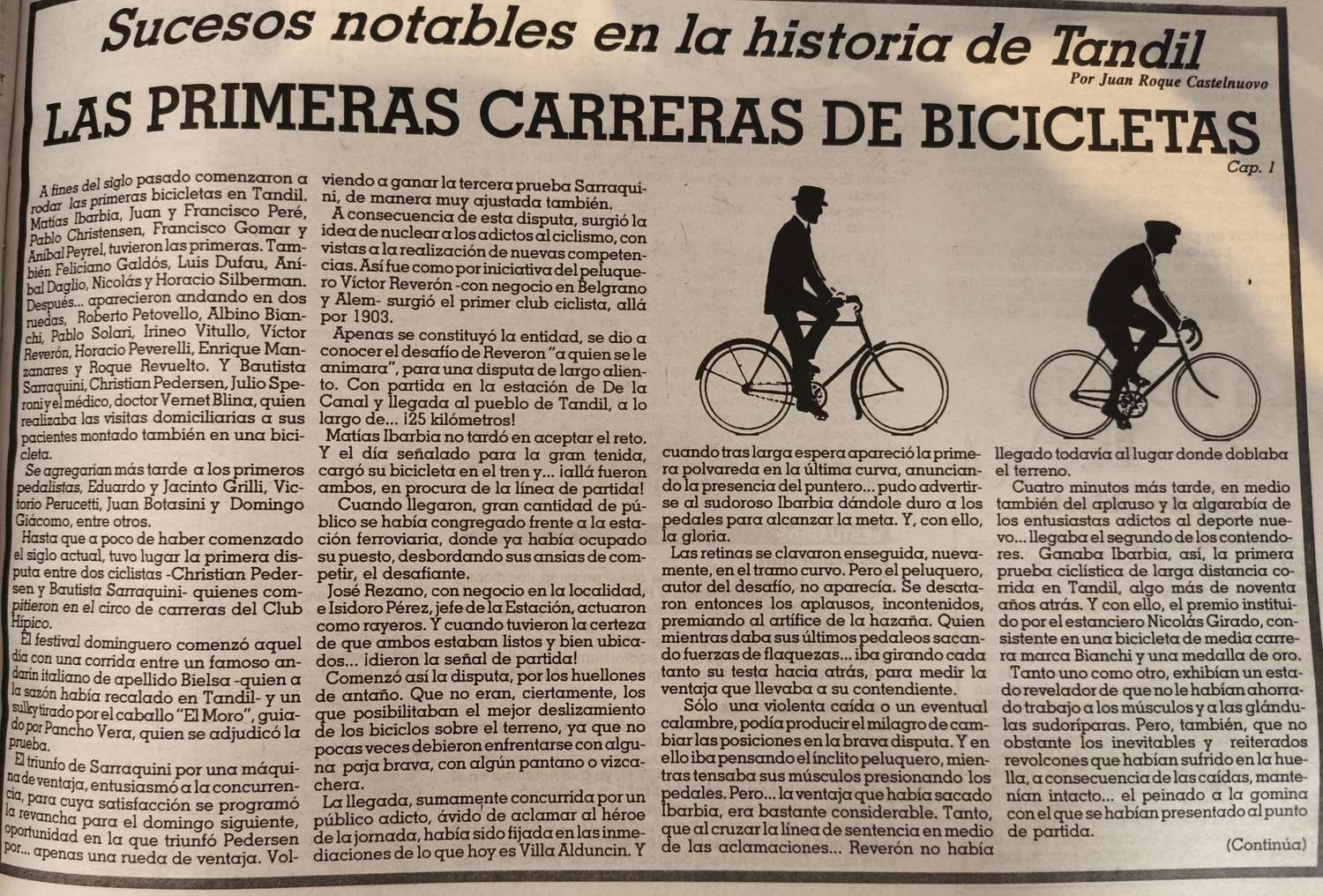 Las primeras carreras de bicicletas - Cap. 1.