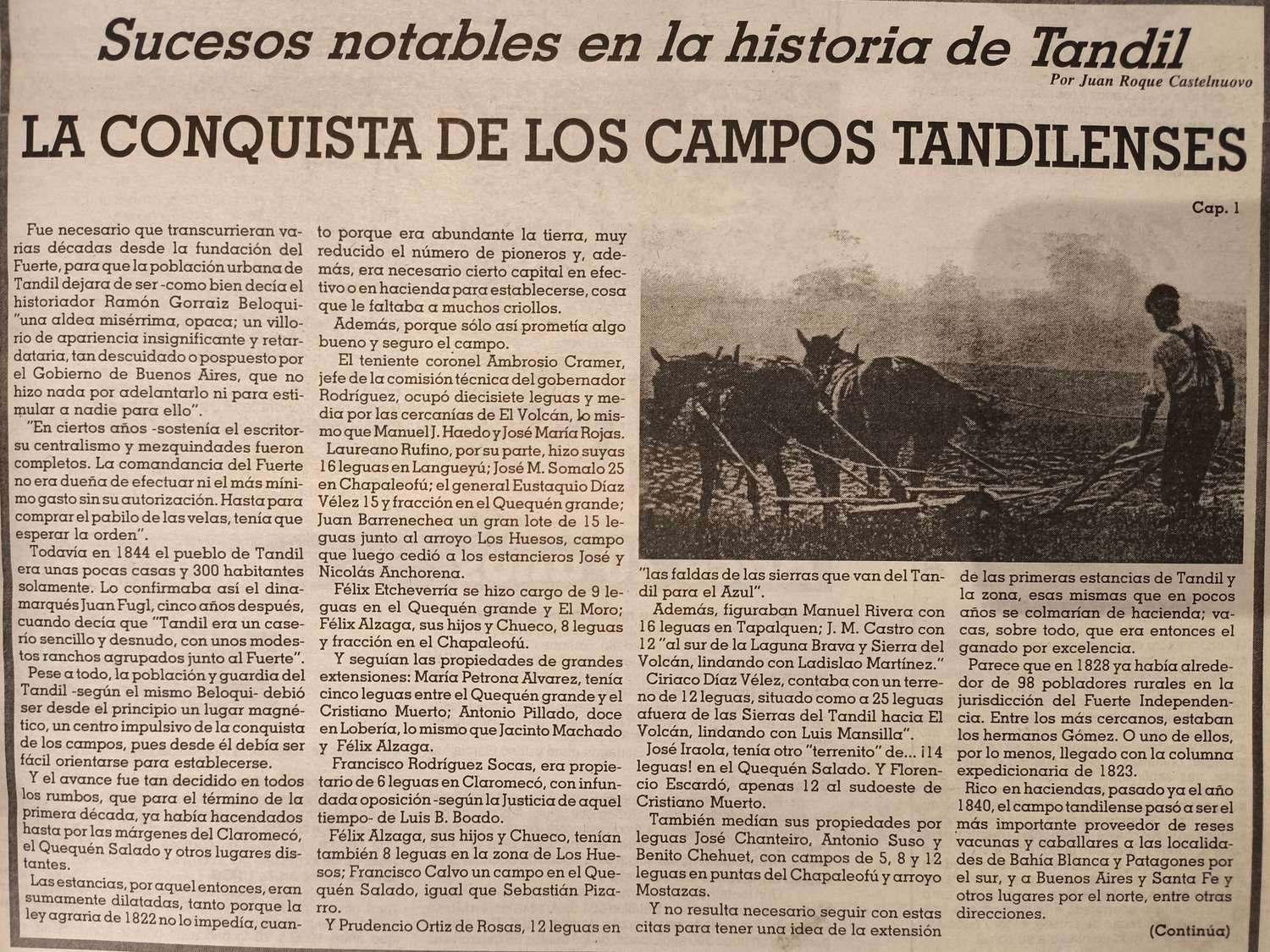 La conquista de los campos tandilenses