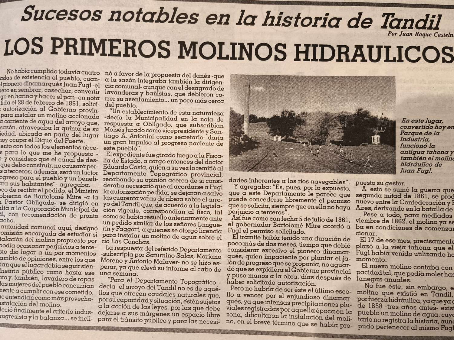 Los primeros molinos hidráulicos