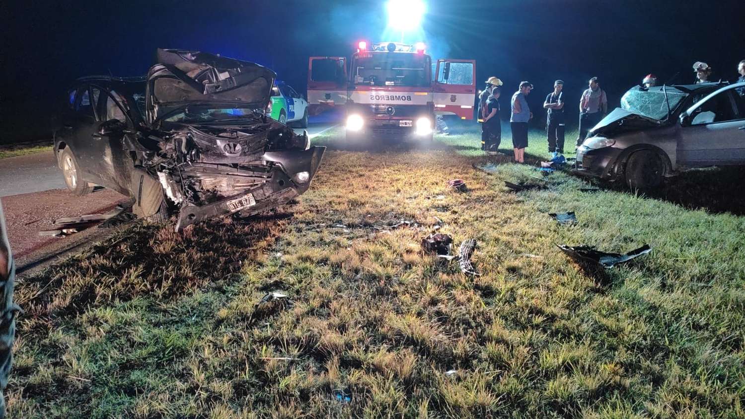 Choque con heridos de gravedad en el camino a Gardey durante la madrugada del domingo