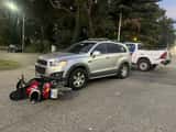 Una joven resultó herida tras chocar con su moto