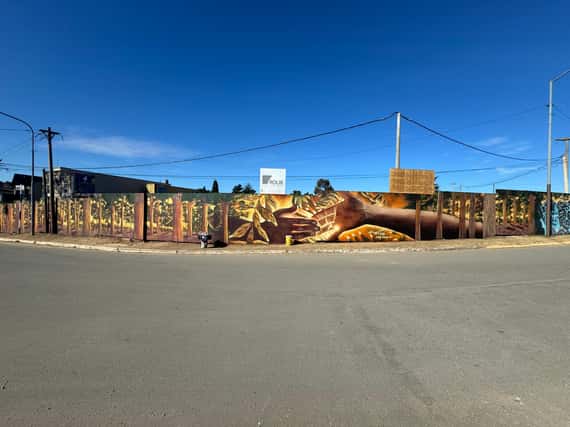 El aumento de los murales en las vallas de obra convierte a Tandil en una galería a cielo abierto