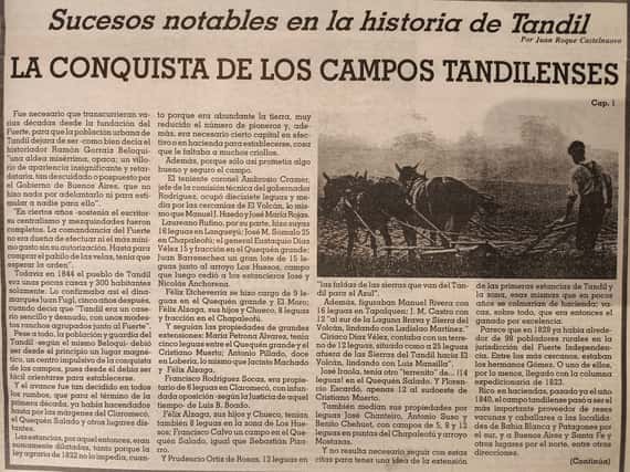 La conquista de los campos tandilenses