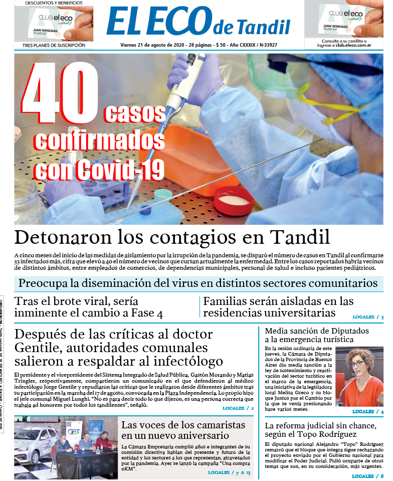 Tapa del dia de El Eco Tapa del dia de El Eco