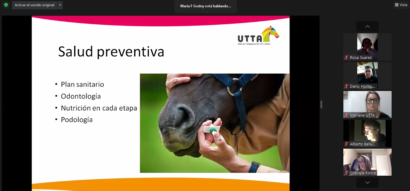 Culminó el curso “La etología como base del bienestar del caballo”, desarrollado como parte del ciclo 2021 de capacitaciones de la UTTA.