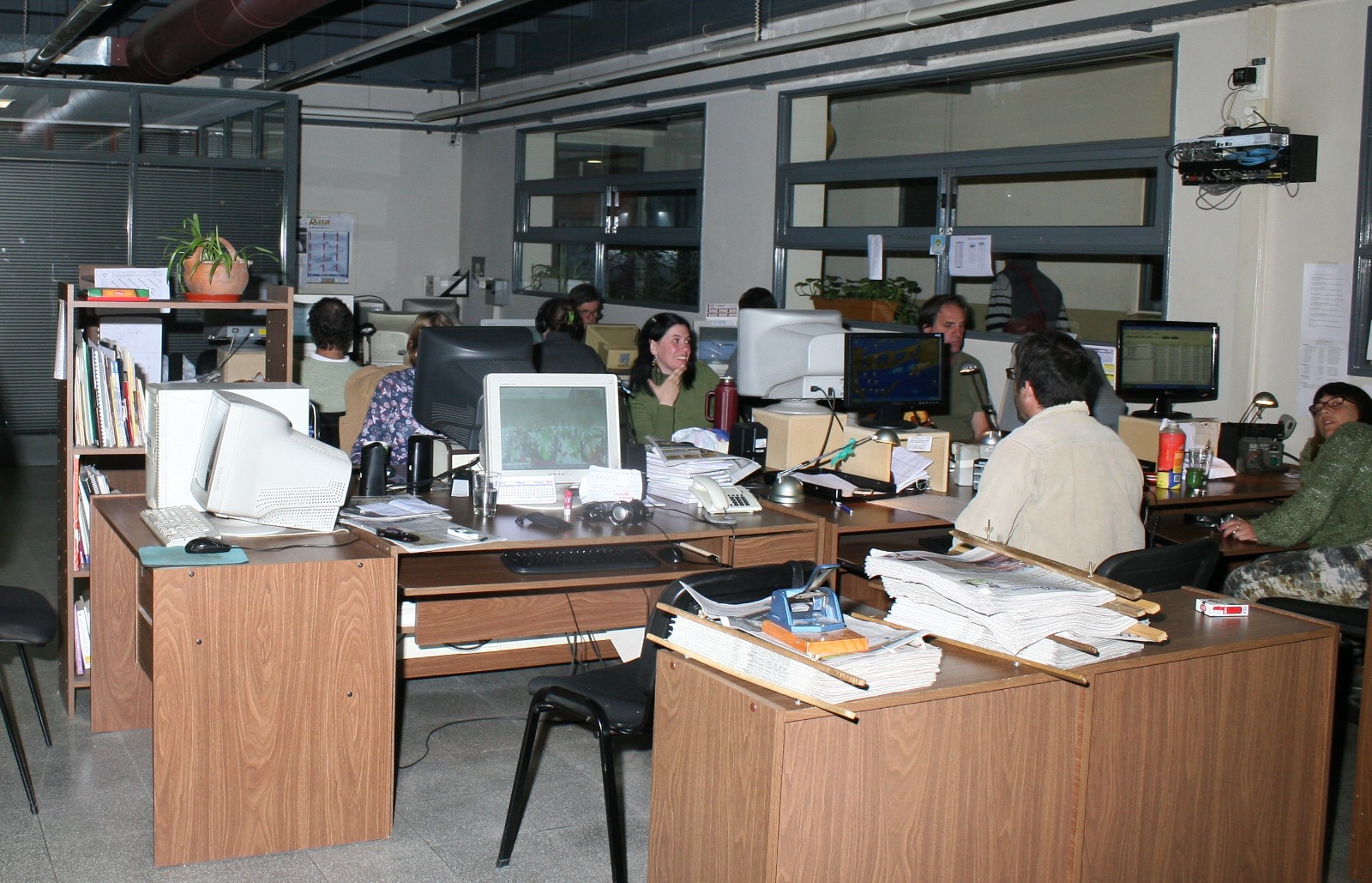La redacción de El Eco de Tandil, en el 2013.