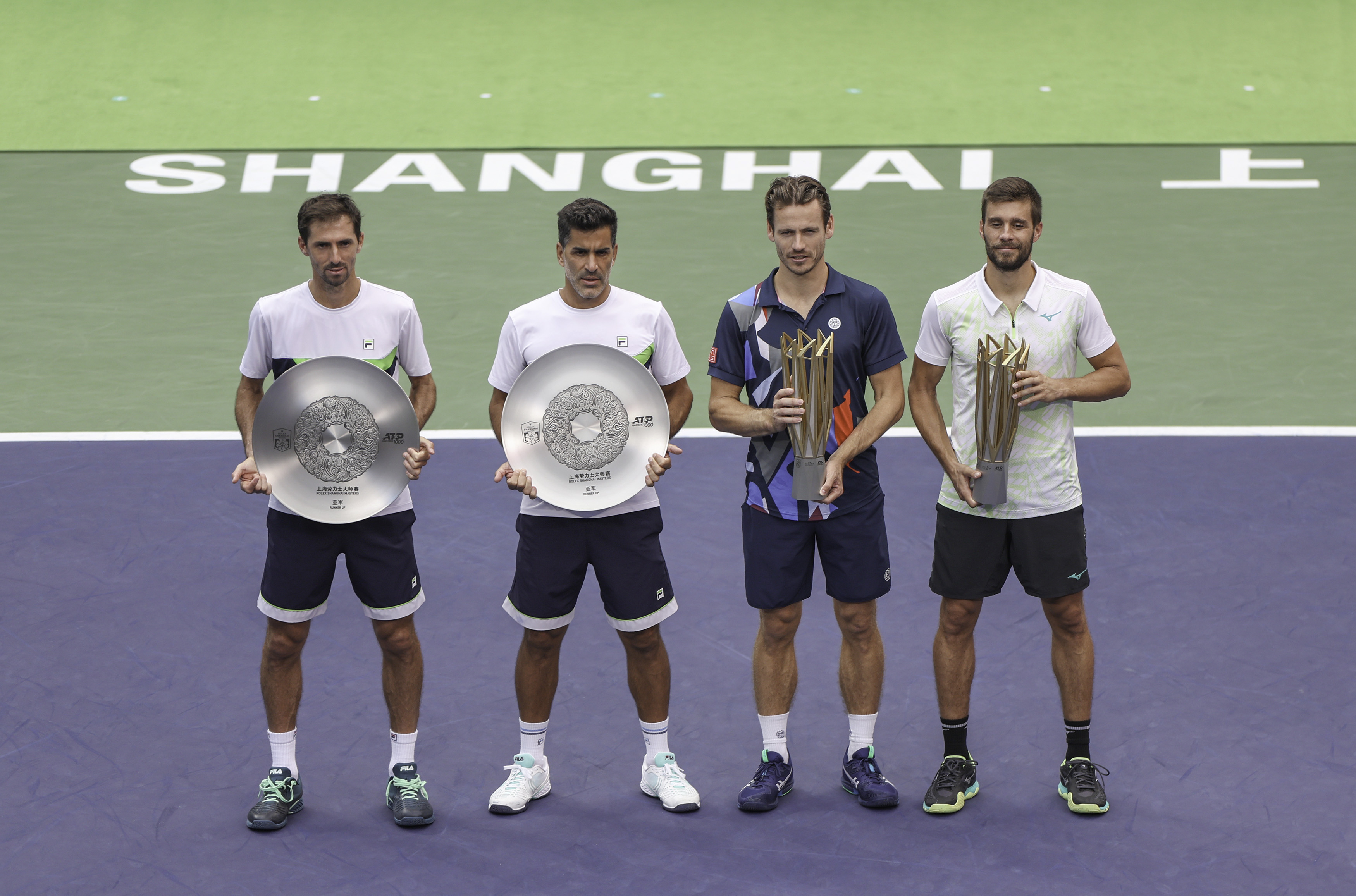 Las dos parejas finalistas en Shanghai.