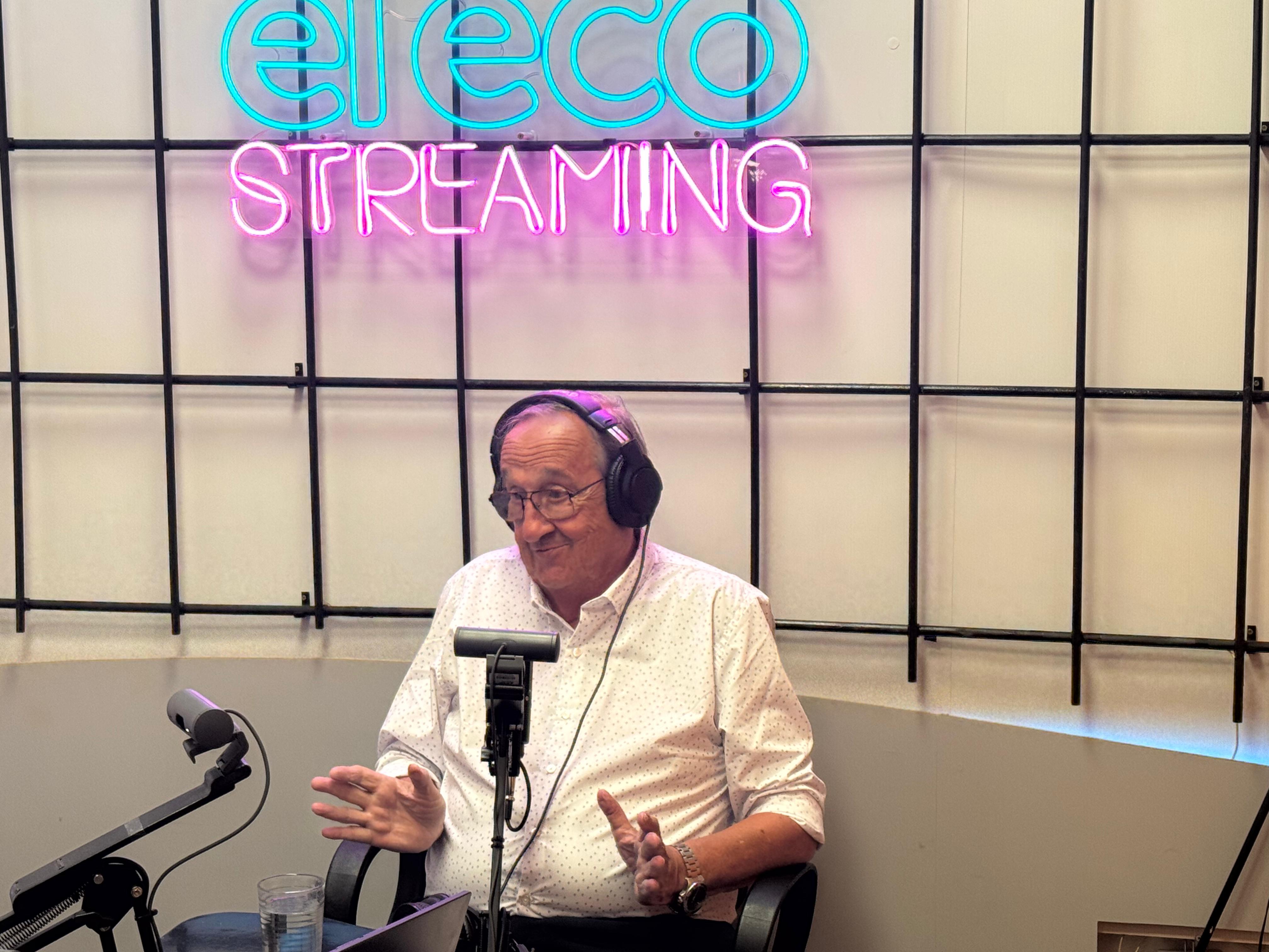 Lunghi visitó los estudios de El Eco Streaming.