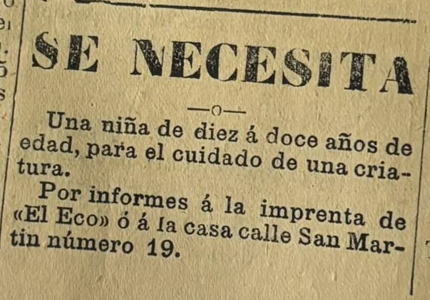 Recortes del archivo digitalizado de el eco de la década de 1880