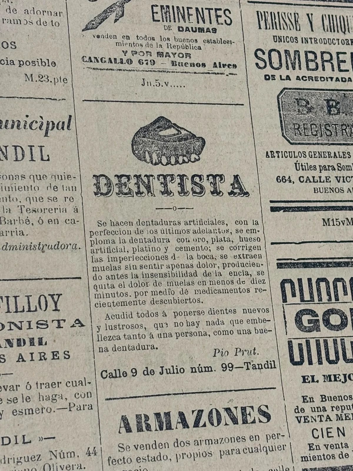 Recortes del archivo digitalizado de el eco de la década de 1880